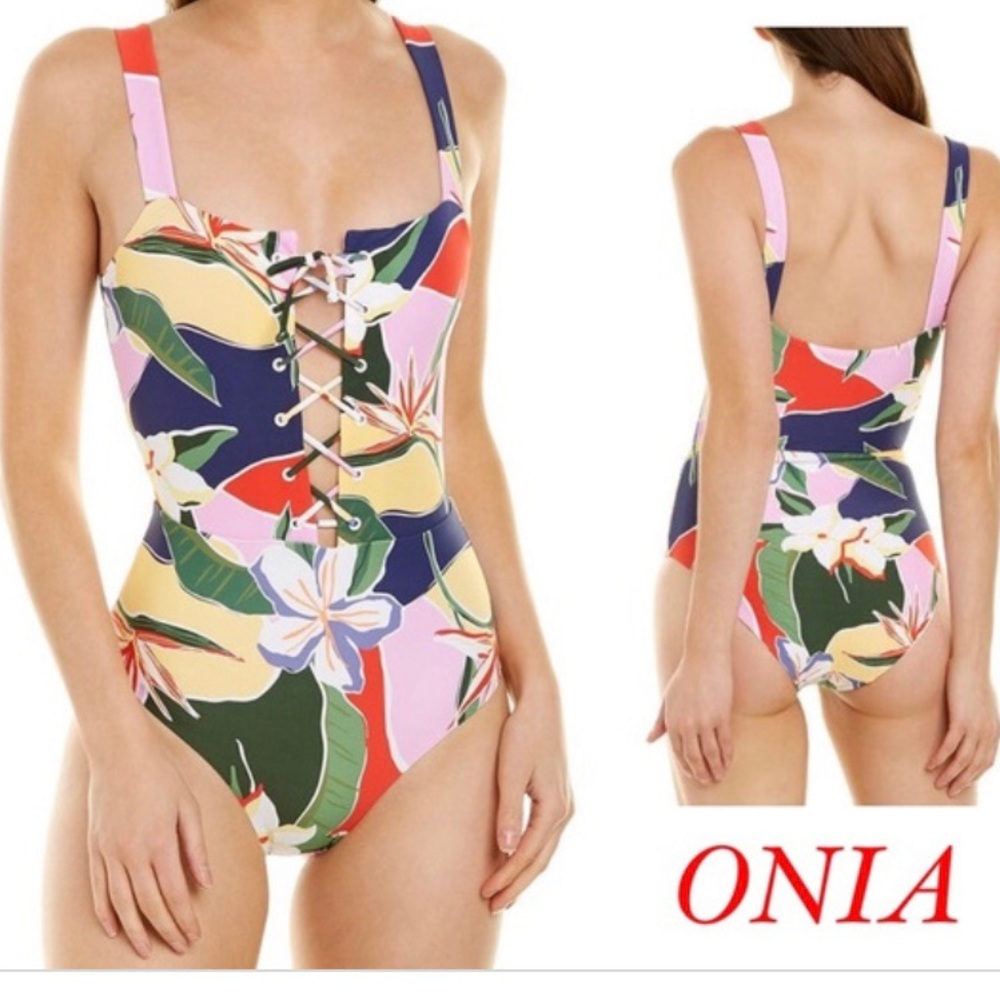 Onia NWT Raquel One Piece Floral Camo